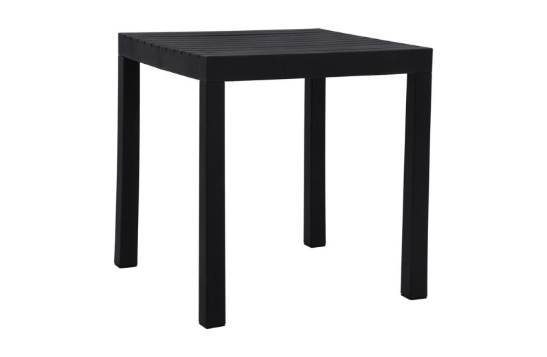 DALTON Τραπέζι Κήπου-Βεράντας Μέταλλο Βαφή Μαύρο, PP-UV Μαύρο