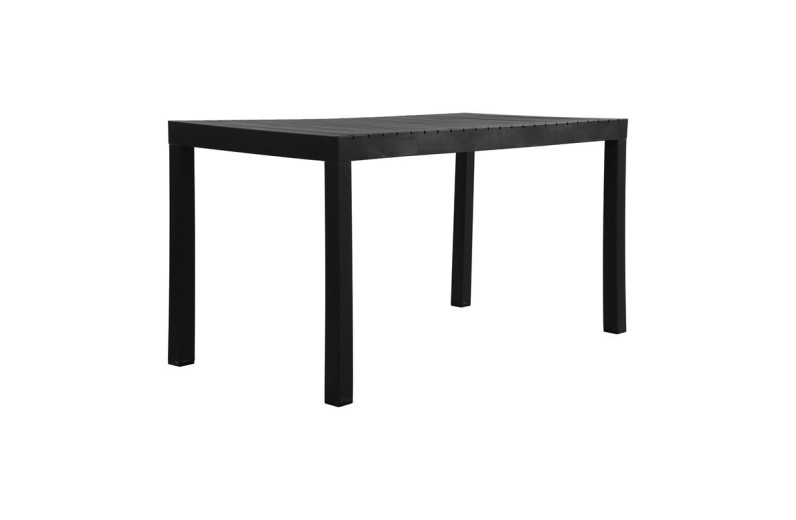 DALTON Τραπέζι Κήπου-Βεράντας Μέταλλο Βαφή Μαύρο, PP-UV Μαύρο