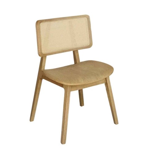 LORIAN Καρέκλα Τραπεζαρίας, Απόχρωση Φυσικό (2τμχ)