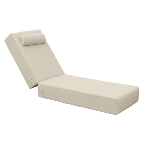 SUNLOUNGER Μαξιλάρι Ξαπλώστρας 20cm, Προσκέφαλο, Ύφασμα Water Repellent Sandy, Φερμουάρ Γκρι