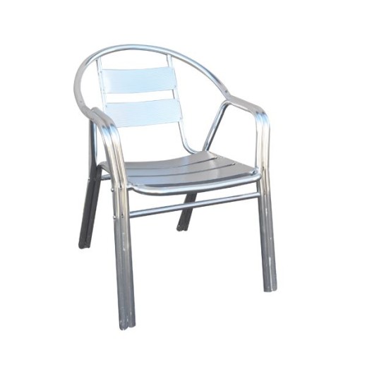 SILVER-II Πολυθρόνα Dining Αλουμινίου Γκρι