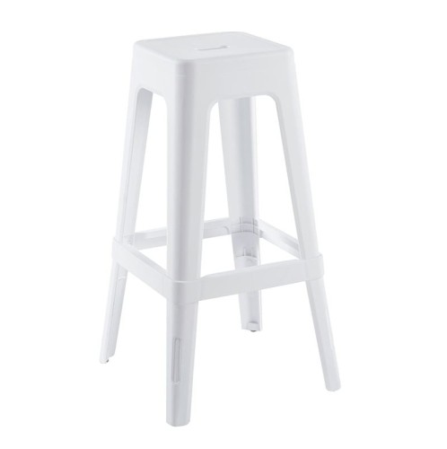 RELIX PP Σκαμπό BAR Στοιβαζόμενο, PP Απόχρωση Άσπρο