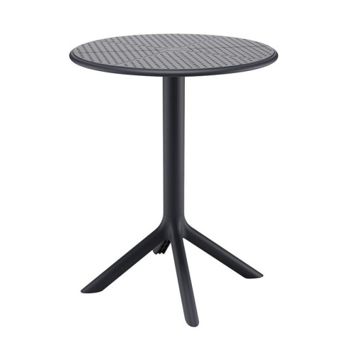 MODA-H Τραπέζι Κήπου - Βεράντας, PP - UV Protection, Απόχρωση Μαύρο