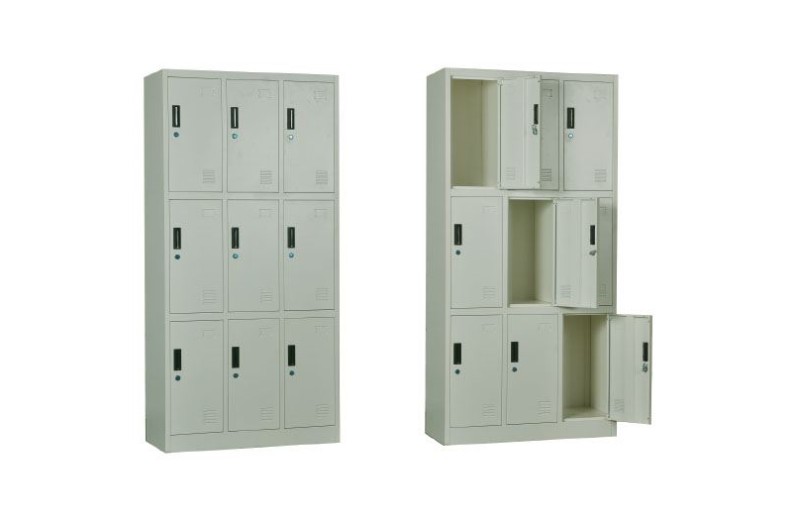 LOCKER 9 Θέσεων Φοριαμός - Ερμάριο, Μέταλλο Βαφή  Άσπρο