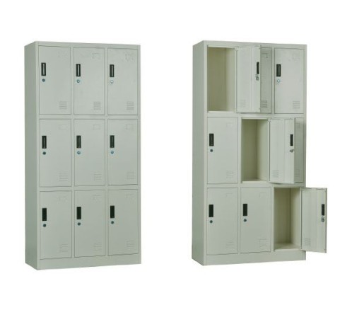 LOCKER 9 Θέσεων Φοριαμός - Ερμάριο, Μέταλλο Βαφή  Άσπρο