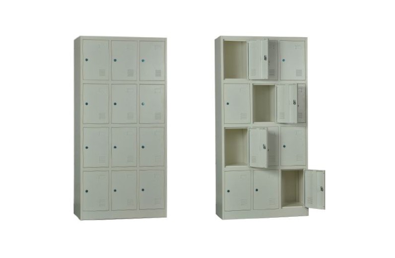 LOCKER 12 Θέσεων Μέταλλο Βαφή  Άσπρο