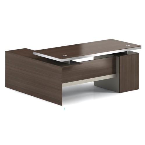 CONCEPT Γραφείο Αναστρέψιμη Γωνία, Απόχρωση Καρυδί - Μπεζ Καρυδί