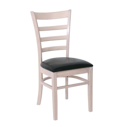 NATURALE Καρέκλα White Wash, Pu Μαύρο Μαύρο