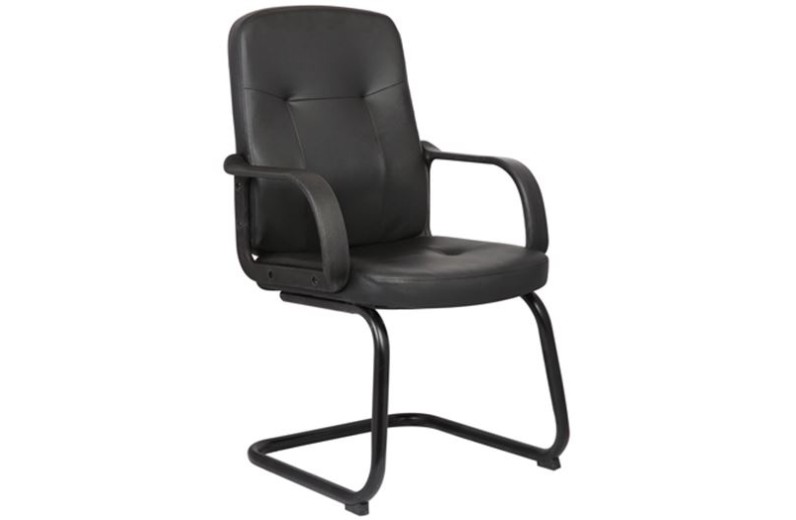 BF1300V Πολυθρόνα Γραφείου Επισκέπτη, Pu Μαύρο