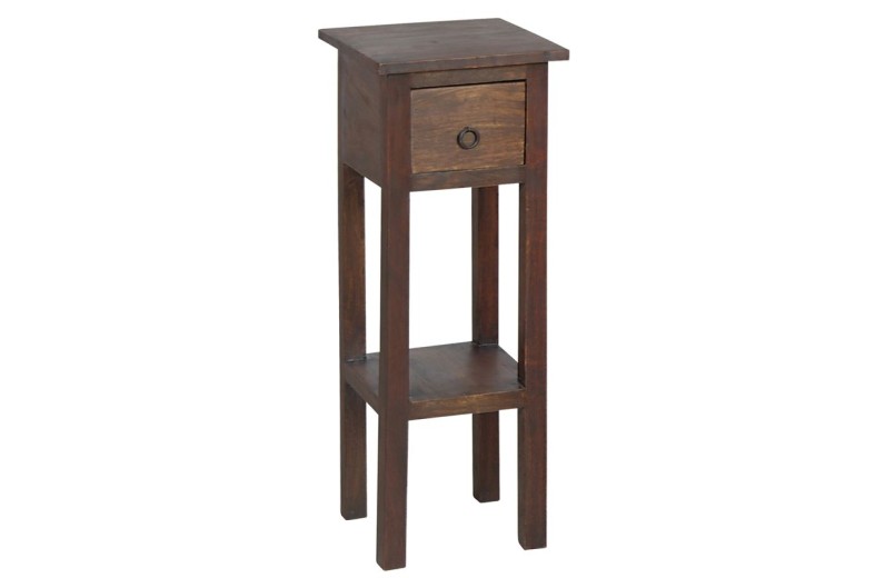 CLASSIC Stand - Τραπεζάκι Βοηθητικό H.65cm - 1 Συρτάρι, Ξύλο Sheesham Καρυδί