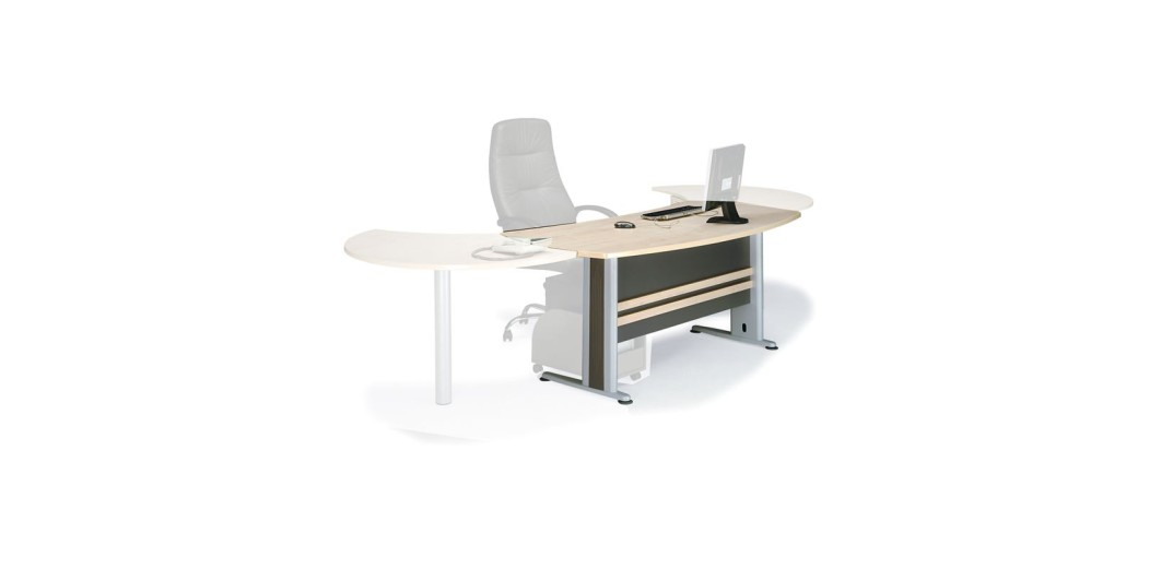 EXECUTIVE Γραφείο Απόχρωση Dark Grey - Beech Ανθρακί