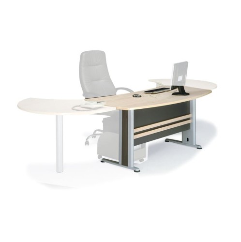 EXECUTIVE Γραφείο Απόχρωση Dark Grey - Beech Ανθρακί