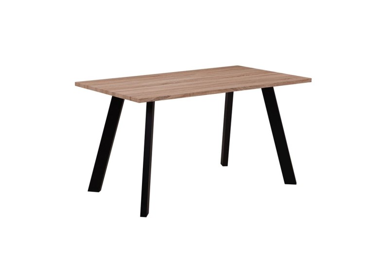 BAXTER Τραπέζι Κουζίνας Τραπεζαρίας, Μέταλλο Βαφή Μαύρο, Sonoma Μαύρο