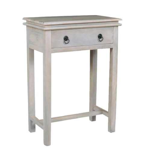 MAISON CONSOLE Έπιπλο Κονσόλα 1 Συρτάρι, Ξύλο Mango Antique Άσπρο