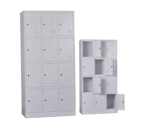 LOCKER 12 Θέσεων Μέταλλο Βαφή Γκρι