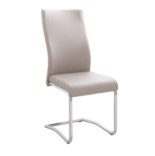 BENSON Καρέκλα Μέταλλο Χρώμιο, PVC Cappuccino Μπεζ-Tortora-Sand-Cappuccino