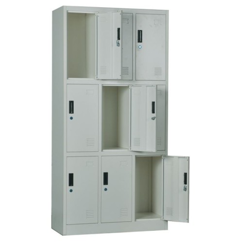 LOCKER 9 Θέσεων Φοριαμός - Ερμάριο, Μέταλλο Βαφή Γκρι