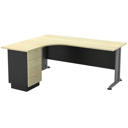 SUPERIOR COMPACT Αριστερή Γωνία - Απόχρωση Dark Grey - Beech Ανθρακί