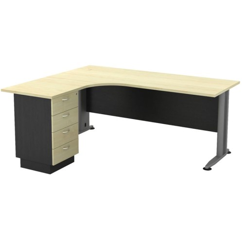 SUPERIOR COMPACT Αριστερή Γωνία - Απόχρωση Dark Grey - Beech Ανθρακί