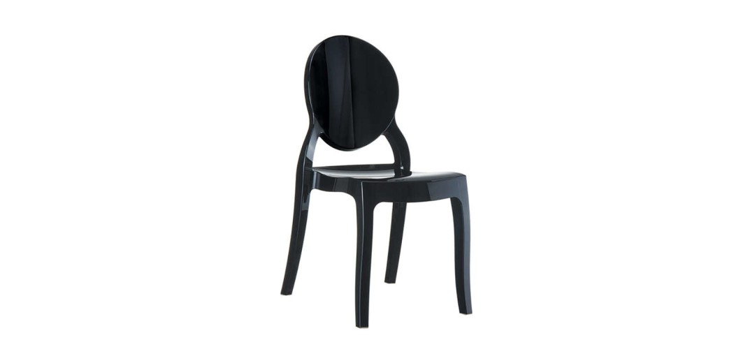 ELIZABETH GLOSSY BLACK(Σ4) ΚΑΡΕΚΛΑ 4τμχ.