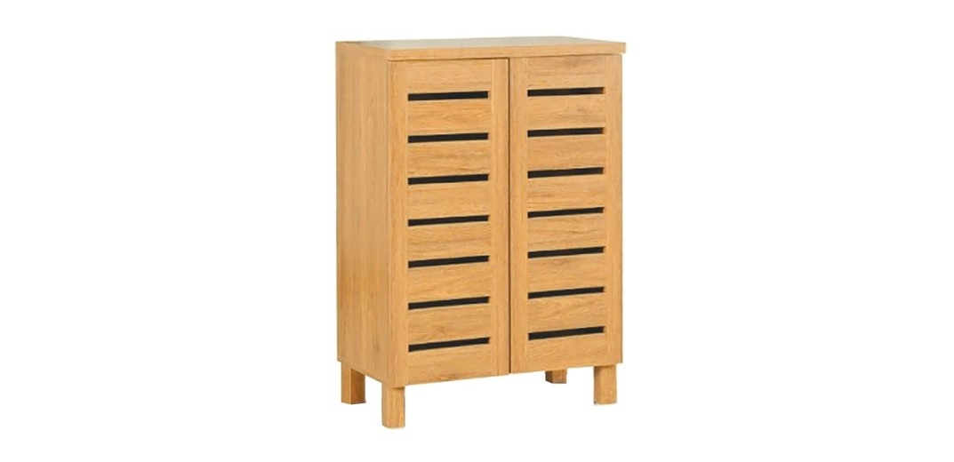 ΠΑΠΟΥΤΣΟΘΗΚΗ 60Χ33Χ87εκ. ΦΥΣΙΚΟ/2 ΠΟΡΤΕΣ/3 ΡΑΦΙΑ