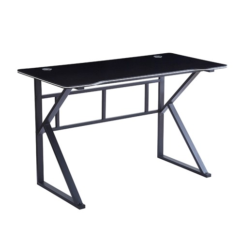 ΓΡΑΦΕΙΟ 120X60X75εκ.ΜΑΥΡΟ MDF/ΜΑΥΡΟ ΜΕΤΑΛΛΙΚΟ