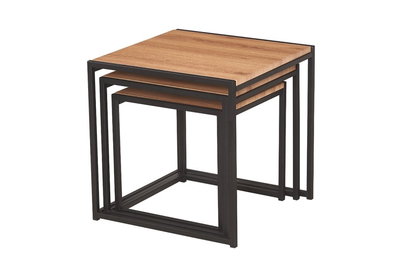 ALBA SET 3 ΤΜΧ ΤΡΑΠΕΖΑΚΙΑ OAK GRAIN