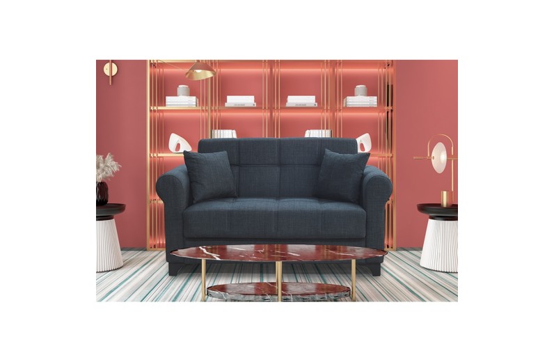 AZUR GREY ΥΦΑΣΜΑ 2ΘΕΣΙΟΣ ΚΑΝΑΠΕΣ/ΚΡΕΒΑΤΙ ΜΕ ΑΠΟΘ.ΧΩΡΟ 150Χ80εκ.