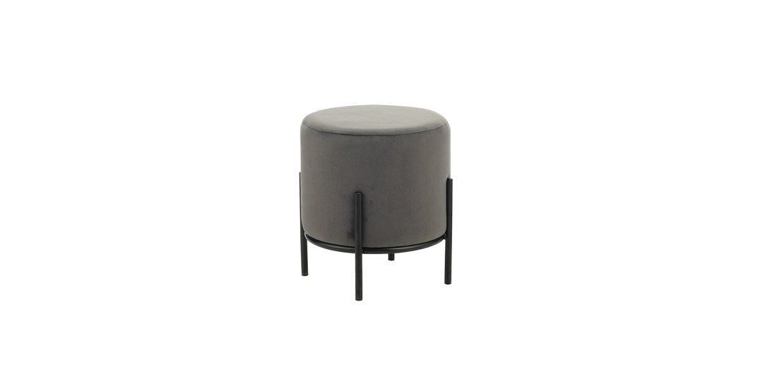 BELLA/R ΣΚΑΜΠΟ GREY VELVET ΥΦΑΣΜΑ Φ.35Χ38εκ.