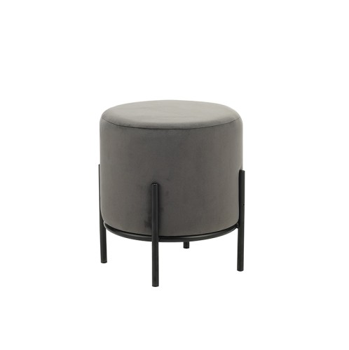 BELLA/R ΣΚΑΜΠΟ GREY VELVET ΥΦΑΣΜΑ Φ.35Χ38εκ.