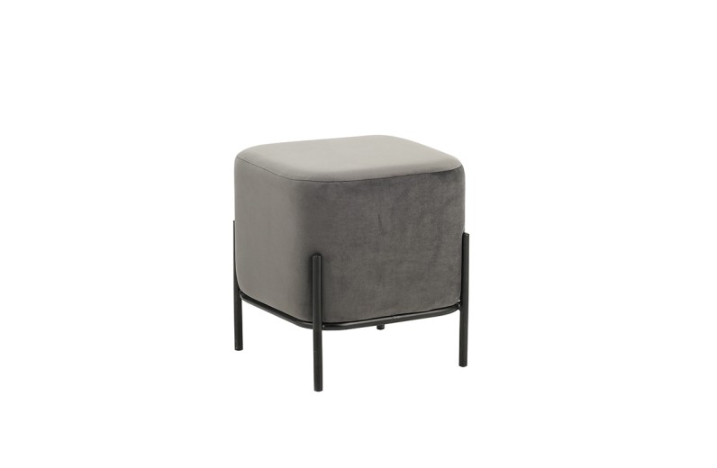 BELLA/S ΣΚΑΜΠΟ GREY VELVET ΥΦΑΣΜΑ 36X36Χ38εκ.