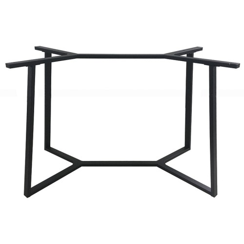 BISTRO ΜΕΣΑΙΟΥ ΥΨΟΥΣ 110X60X93εκ. ΒΑΣΗ ΜΕΤΑΛΛΙΚΗ ΜΕ ΡΕΓ/ΡΟΥΣ ΜΑΥΡΗ