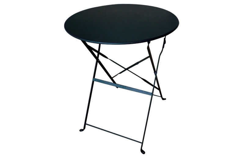 ALMA Φ60Χ71εκ. ΜΑΥΡΟ ΤΡΑΠΕΖΙ ΜΕΤΑΛΛΙΚΟ ΠΤΥΣ/ΝΟ