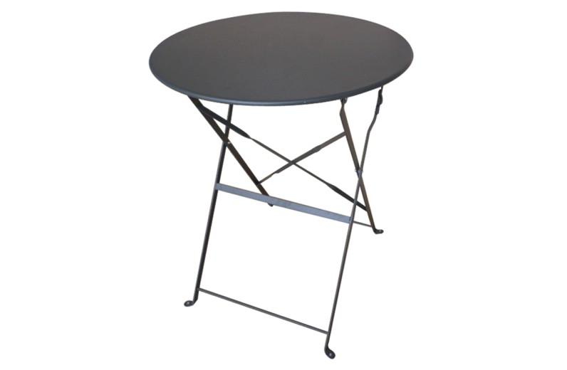 ALMA Φ60Χ71εκ. ΑΝΘΡΑΚΙ ΤΡΑΠΕΖΙ ΜΕΤΑΛΛΙΚΟ ΠΤΥΣ/ΝΟ