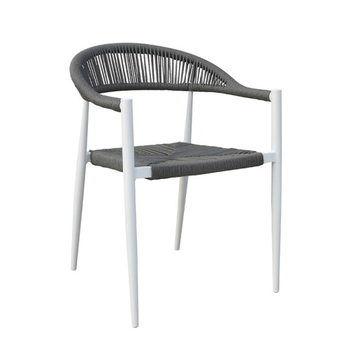 VALERIA WHITE/GREY ΠΟΛ/ΝΑ ΑΛΟΥΜΙΝΙΟΥ 57Χ57Χ78εκ.