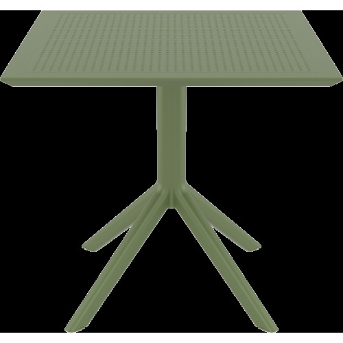 SKY OLIVE GREEN 80X80X74εκ. ΤΡΑΠΕΖΙ  ΠΟΛ/ΝΙΟΥ