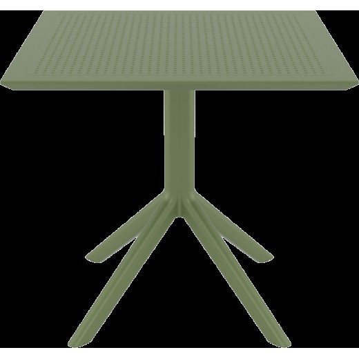 SKY OLIVE GREEN 80X80X74εκ. ΤΡΑΠΕΖΙ  ΠΟΛ/ΝΙΟΥ