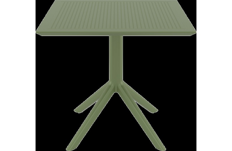 SKY OLIVE GREEN 80X80X74εκ. ΤΡΑΠΕΖΙ  ΠΟΛ/ΝΙΟΥ