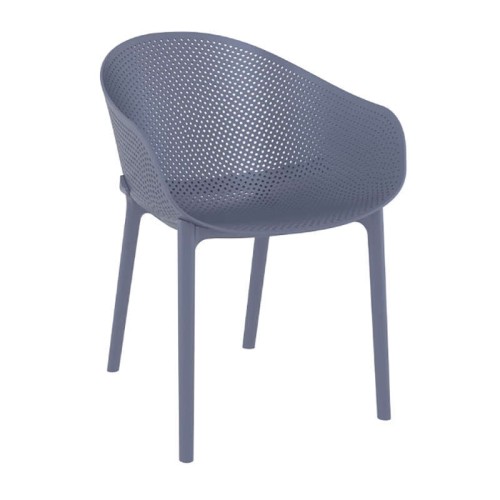 SKY DARK GREY(Σ4)ΠΟΛΥΘΡΟΝΑ ΠΟΛ/ΝΙΟΥ 4τμχ.