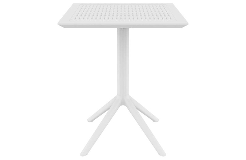 SKY WHITE 60Χ60X74εκ. ΤΡΑΠΕΖΙ ΠΤΥΣ/ΝΟ ΠΟΛ/ΝΙΟΥ