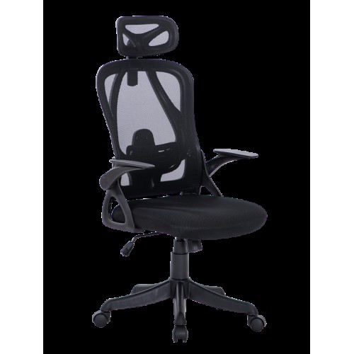 A8982 ΜΑΥΡO MESH ΠΟΛΥΘΡΟΝΑ ΓΡΑΦΕΙΟΥ