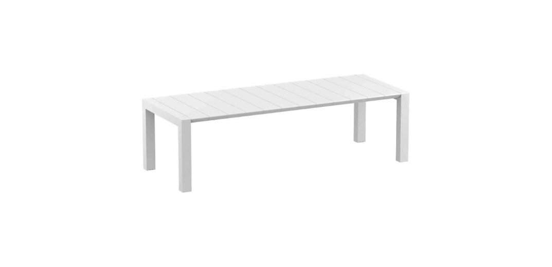 VEGAS WHITE 100X260/300Χ75εκ. ΕΠΕΚΤ.ΤΡΑΠΕΖΙ ΠΟΛ/ΝΙΟΥ