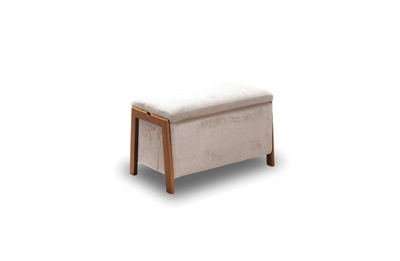 DALI ΣΚΑΜΠΟ VELVET BEIGE ΜΕ ΑΠΟΘ. ΧΩΡΟ 75X42X44εκ.