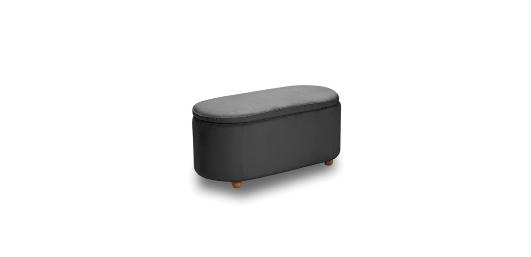 FOSTER ΣΚΑΜΠΟ VELVET GREY ΜΕ ΑΠΟΘ. ΧΩΡΟ 99Χ45X45εκ.