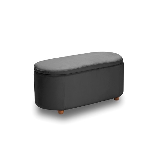 FOSTER ΣΚΑΜΠΟ VELVET GREY ΜΕ ΑΠΟΘ. ΧΩΡΟ 99Χ45X45εκ.