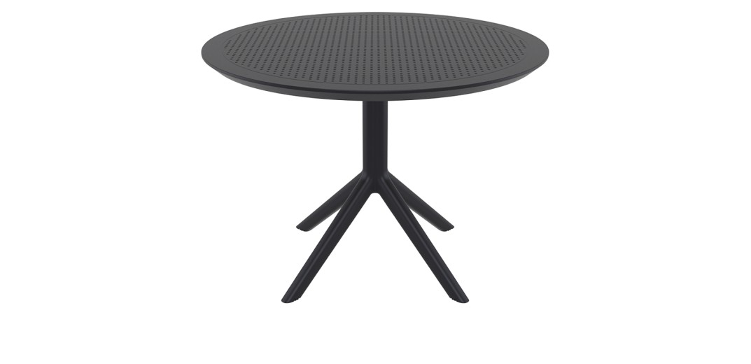 SKY BLACK Φ105X74εκ. ΤΡΑΠΕΖΙ ΠΟΛ/ΝΙΟΥ