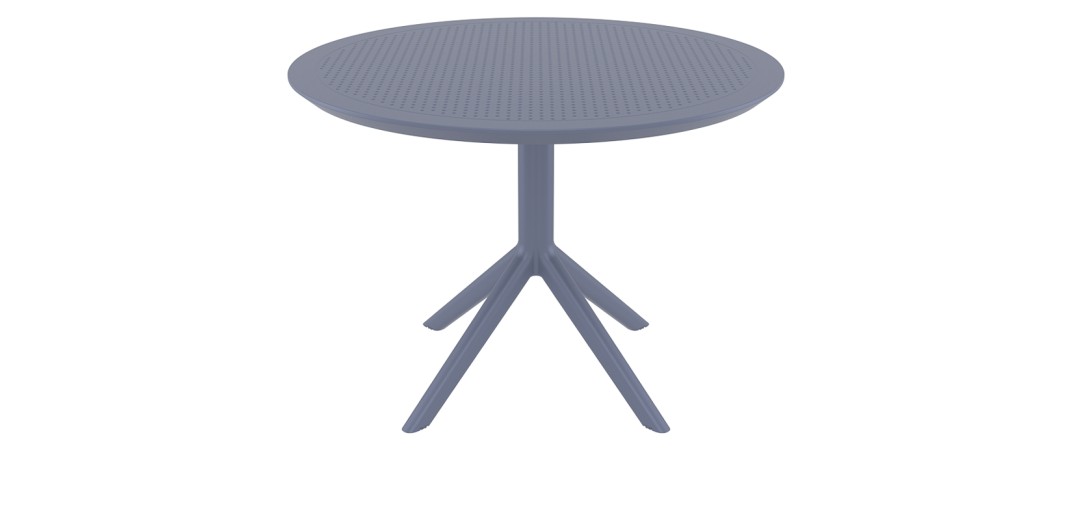 SKY DARK GREY Φ105X74εκ. ΤΡΑΠΕΖΙ ΠΟΛ/ΝΙΟΥ