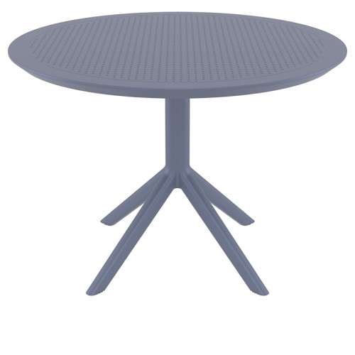 SKY DARK GREY Φ105X74εκ. ΤΡΑΠΕΖΙ ΠΟΛ/ΝΙΟΥ