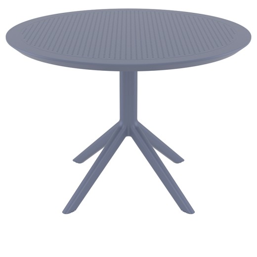 SKY DARK GREY Φ105X74εκ. ΤΡΑΠΕΖΙ ΠΟΛ/ΝΙΟΥ