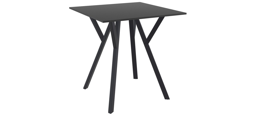 MAX ΤΡΑΠΕΖΙ 70Χ70Χ74εκ. BLACK LAMINATE 12mm